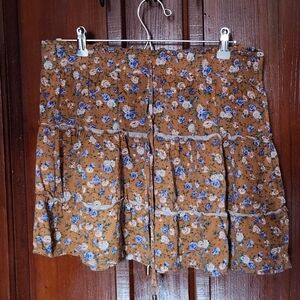 Indigo Rising Floral Mini Skirt Large